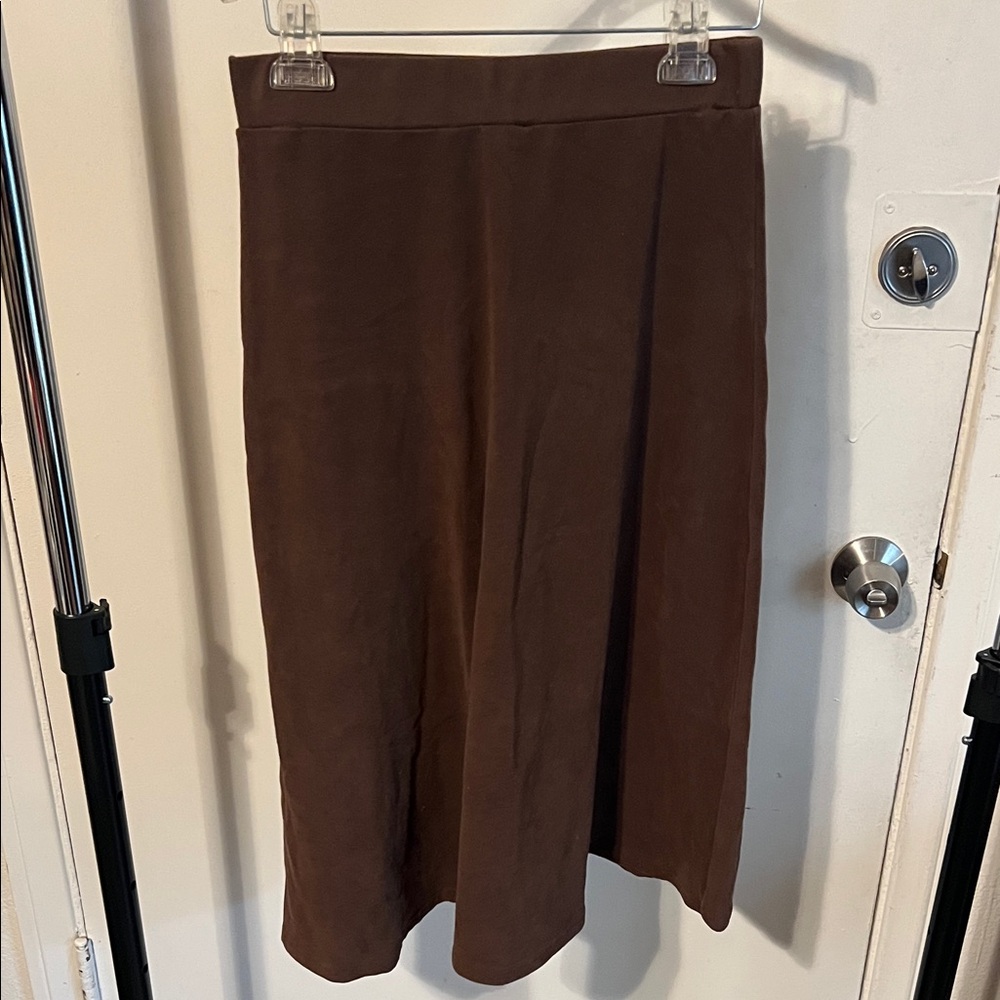 SHEIN Chic Brown Midi Skirt